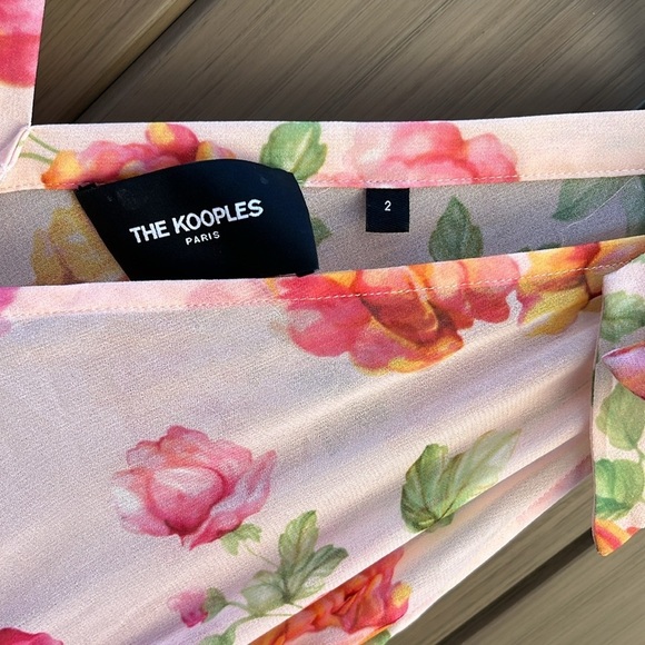 The Kooples Pleated Floral-Print Maxi Dress size 2 Bridal Shower Wedding Fairy - Picture 9 of 16